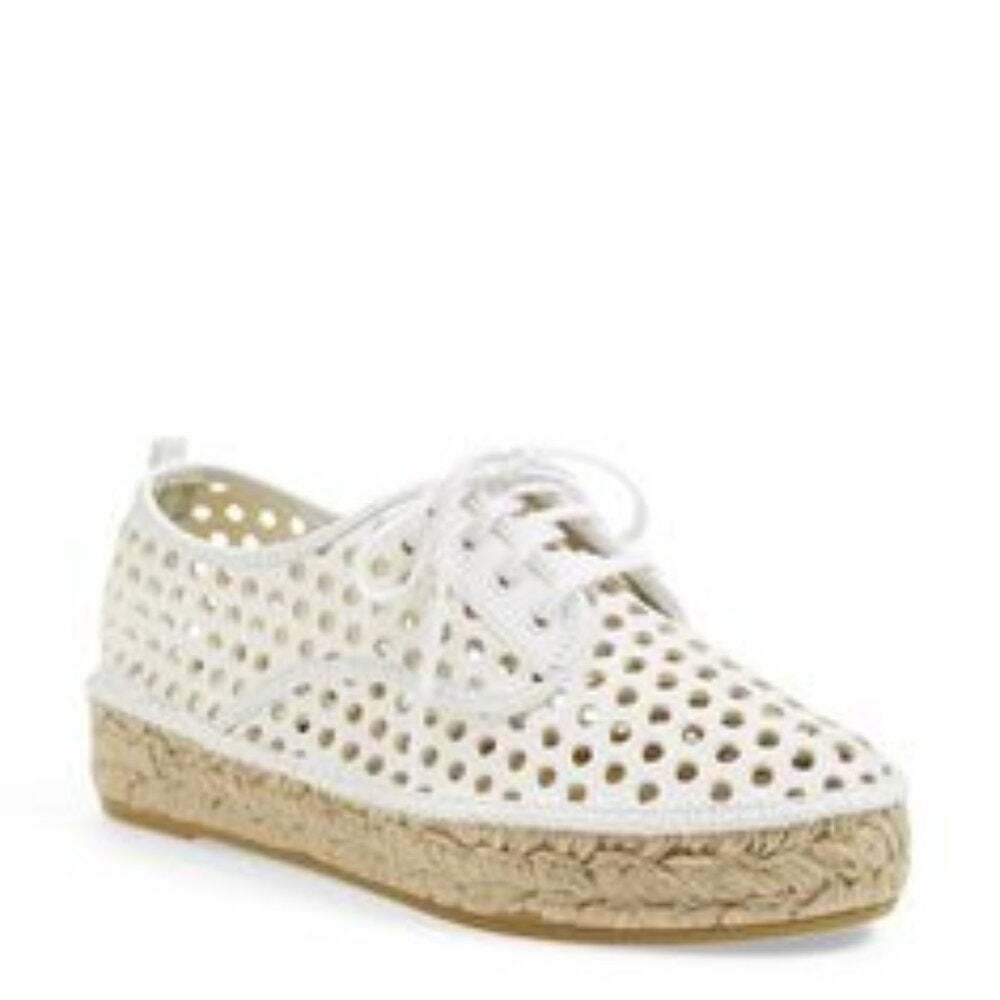 Loeffler Randall espadrille shoes women’s size 38 white cutout